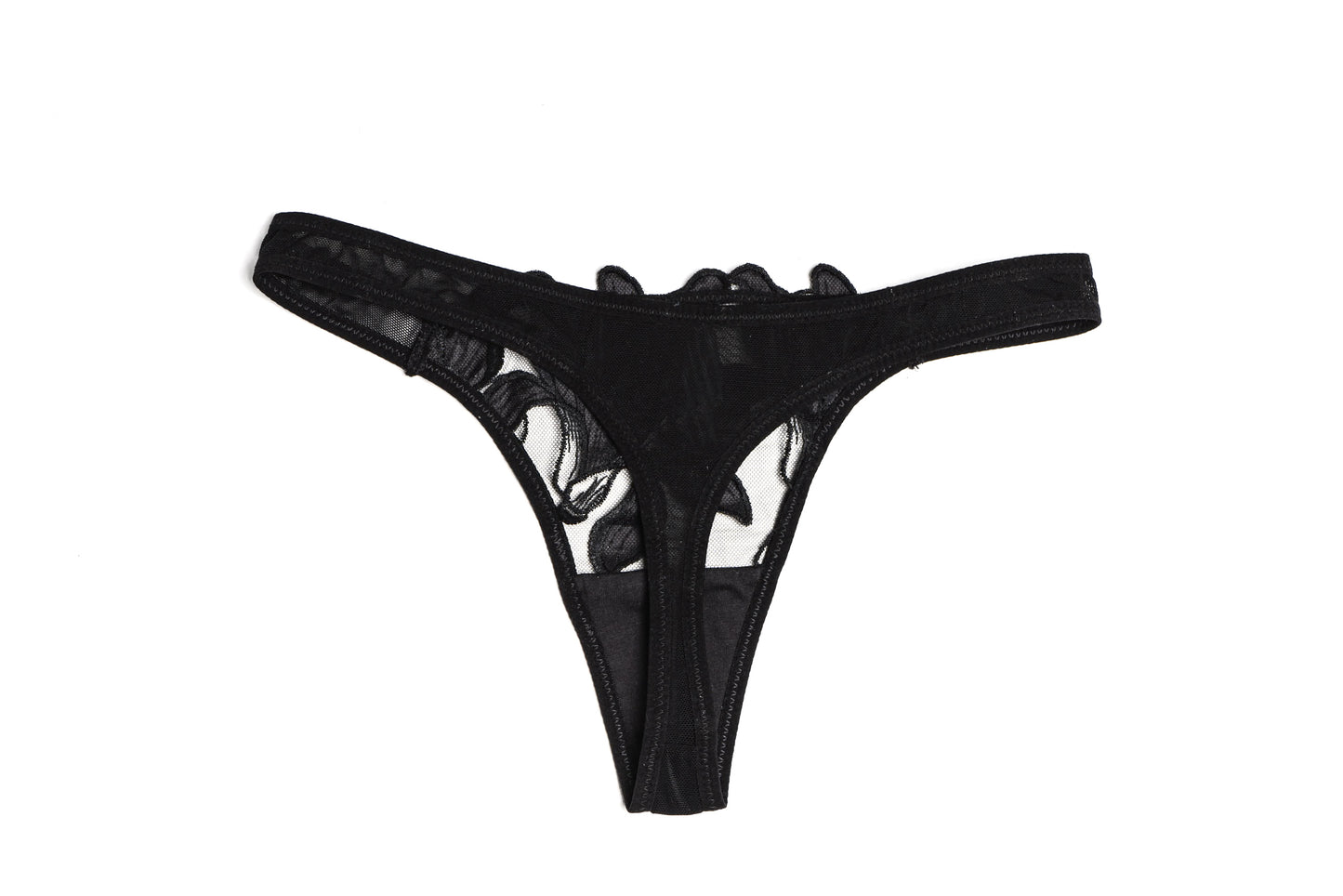 Flora Embroidery Thong