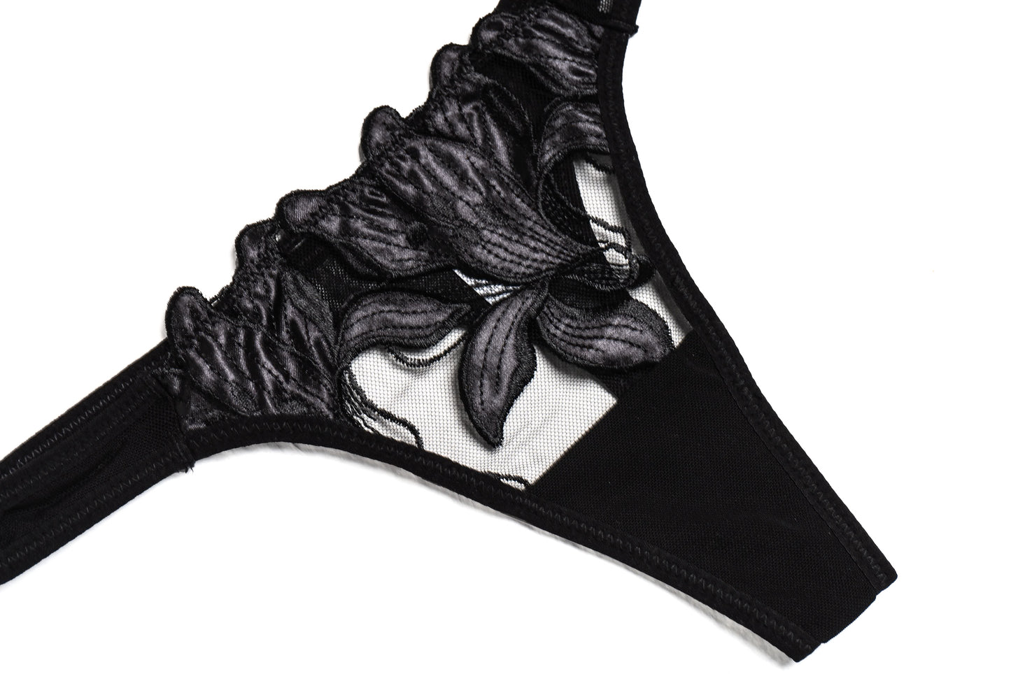 Flora Embroidery Thong