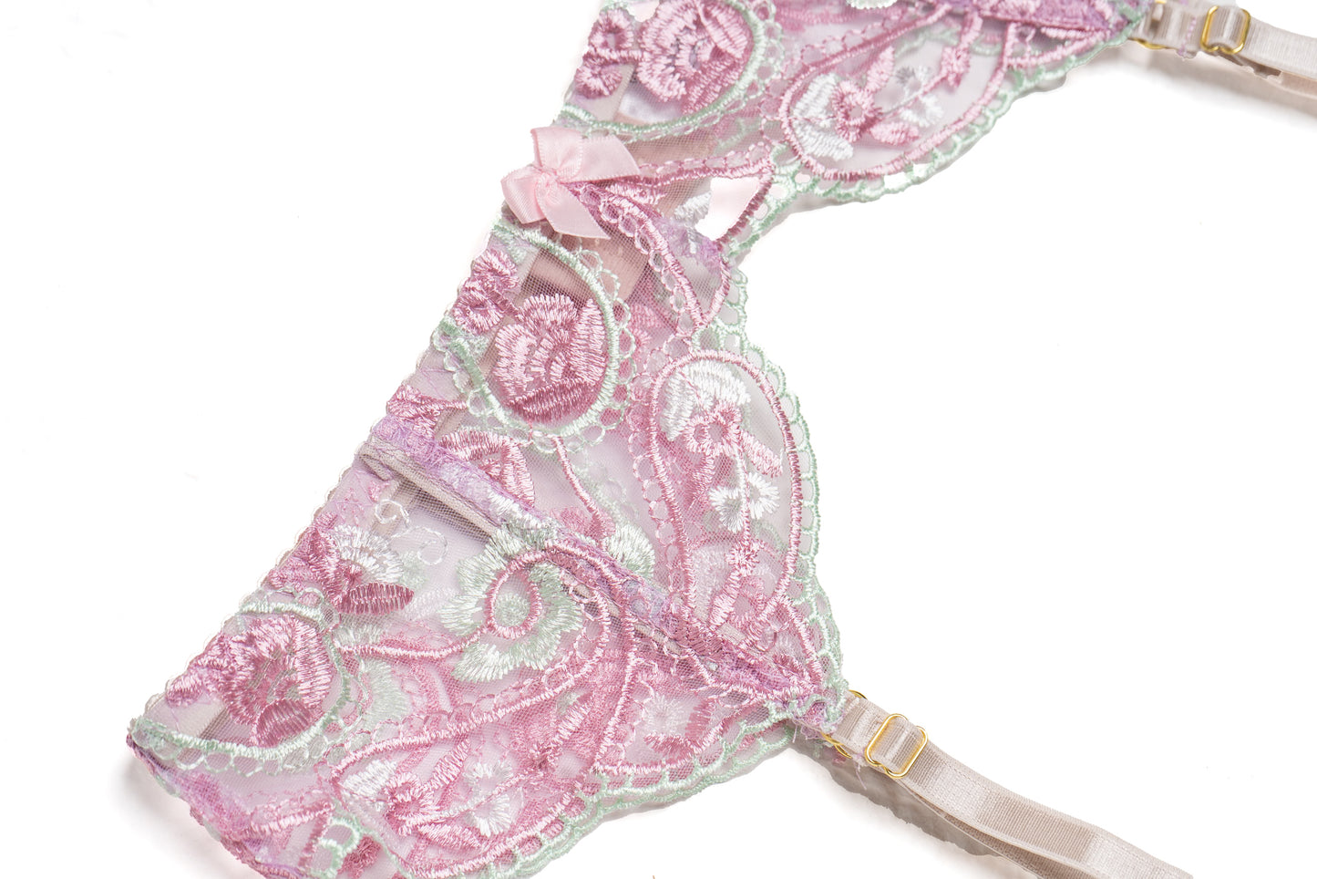 Glinda Embroidery Garter Belt