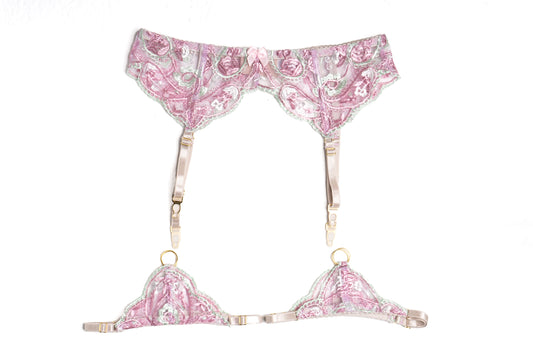 Glinda Embroidery Garter Belt