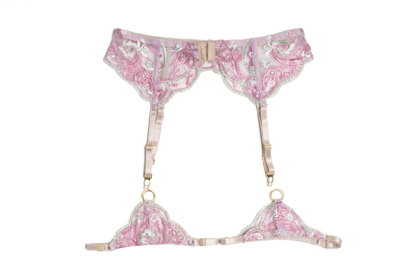 Glinda Embroidery Garter Belt